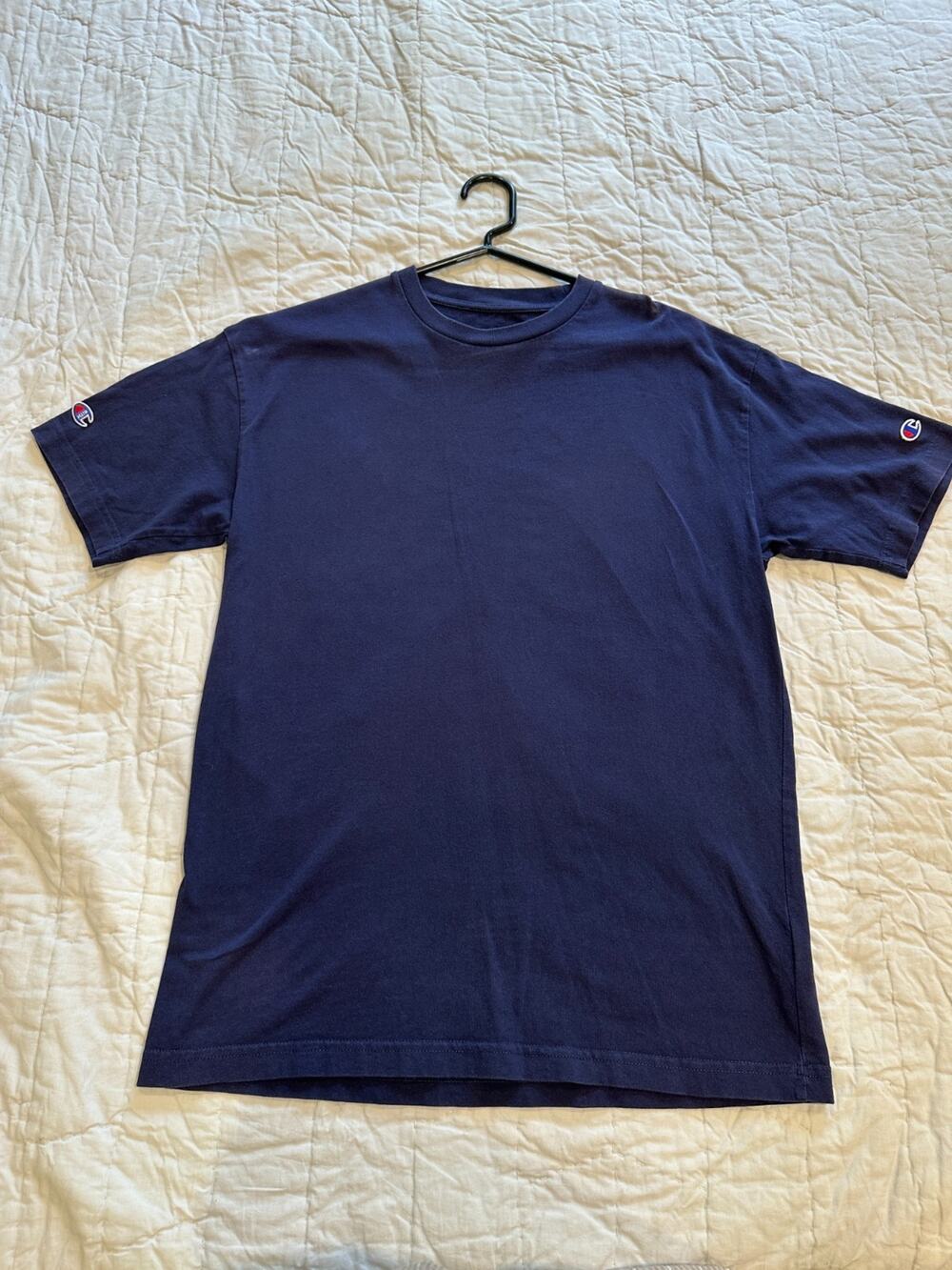Kith Champion T Shirt - SS18 Navy Blank Minimal Patch Sleeve - Mens Small
